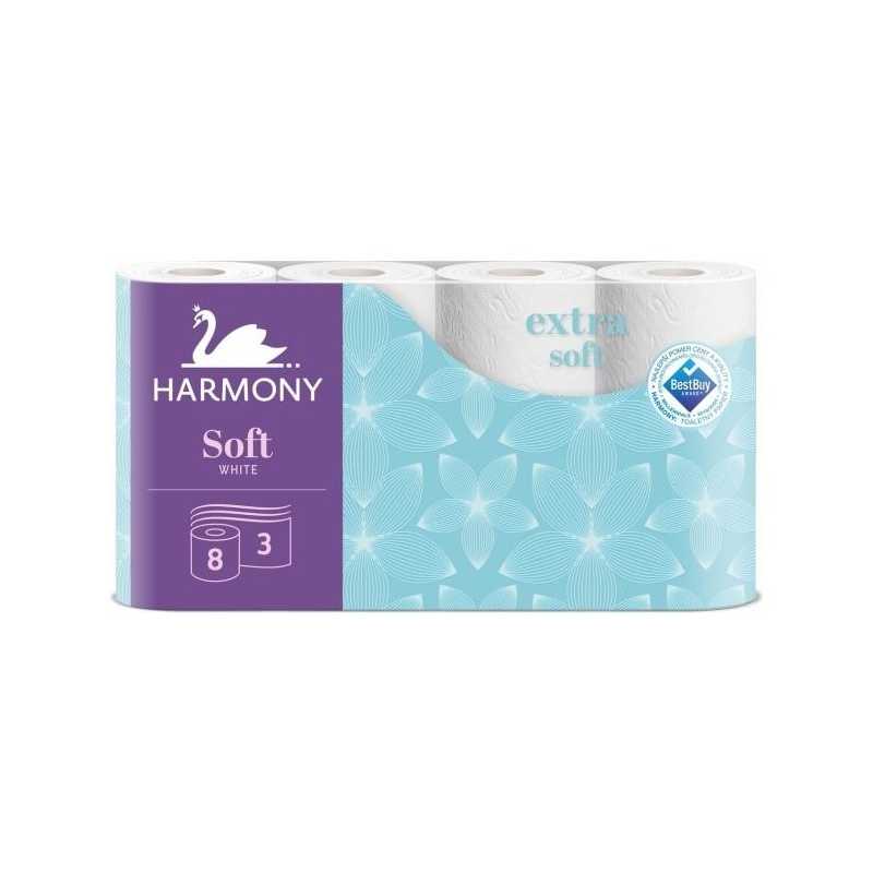 Harmony toaletný papier neparfumovaný Soft 3-vrstvový 8 ks