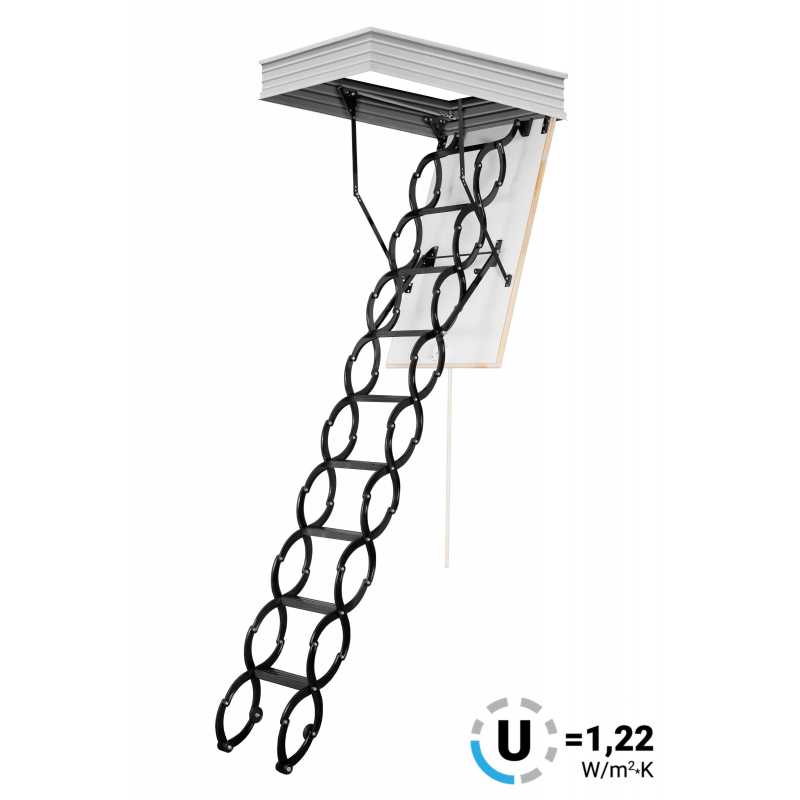 Půdní schody OMAN FLEX TERMO METAL BOX 100X60 H290 FSC TSS20134