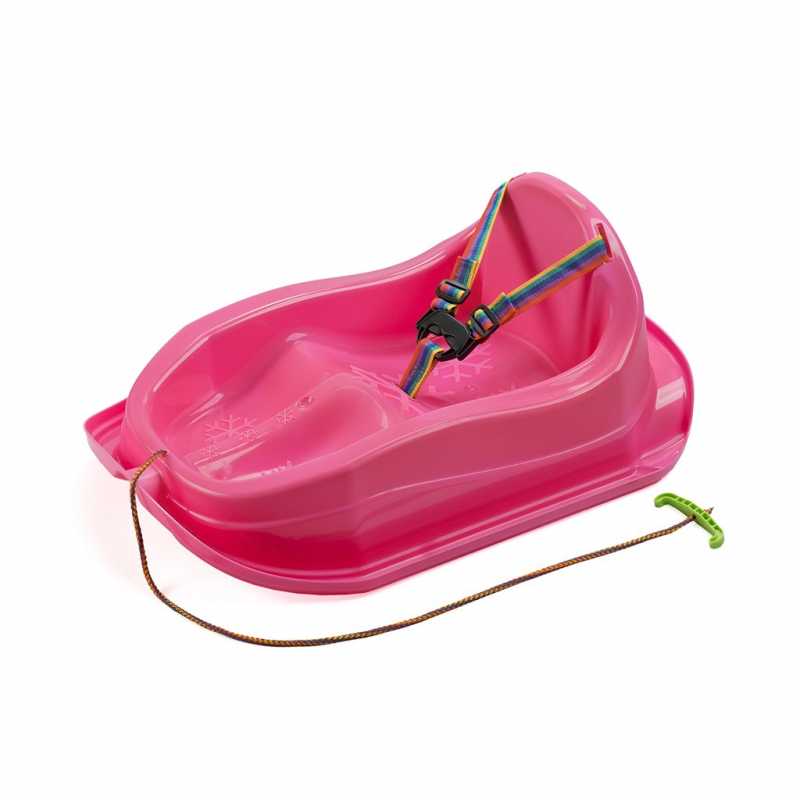 Plastové sánky s operadlom MINI ružové