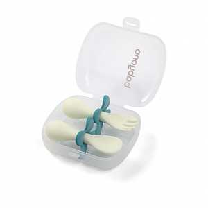 Ergonomický príbor pre deti Baby Ono modrozelený