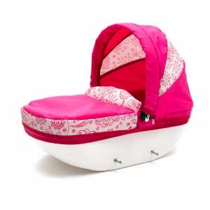 Dětský kočárek pro panenky New Baby COMFORT růžový srdíčka