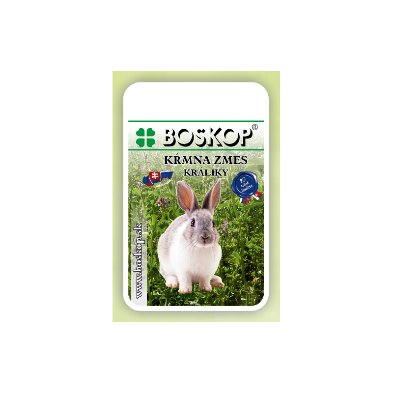 Kŕmna zmes pre králikov HUMAC®, bez kkc, 10kg BOSKOP