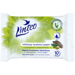 Vlhčený toaletný papier Dubová kôra Linteo 10 ks