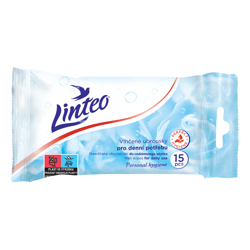 Vlhčené ubrousky Linteo pro denní potřebu 15 ks