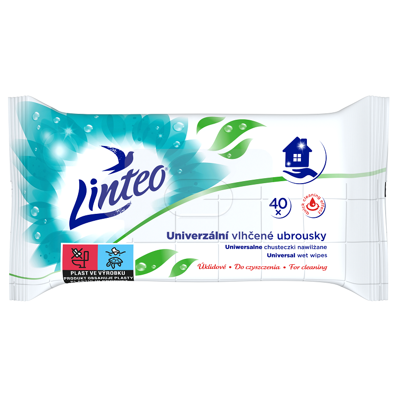 Vlhčené upratovacie obrúsky Linteo univerzálne 40 ks
