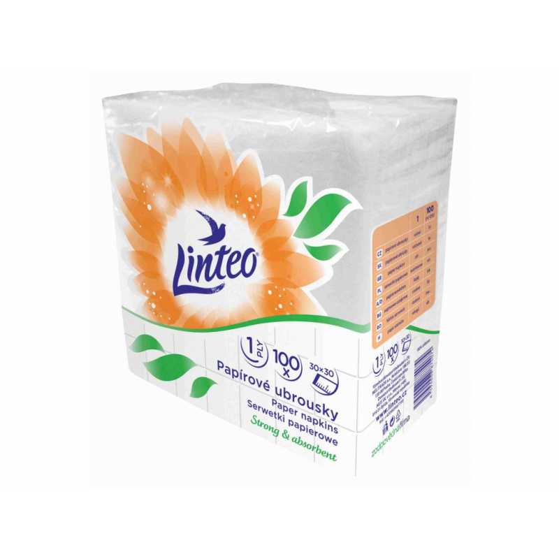 Servítky Linteo papierové 30x30 cm 1 vrst. biele
